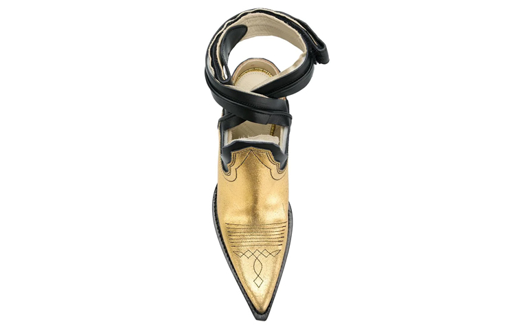 Shop (W) Botín Maison Margiela Tabi 'Metallic Gold Cut-Out' S39WP0052SY1192962