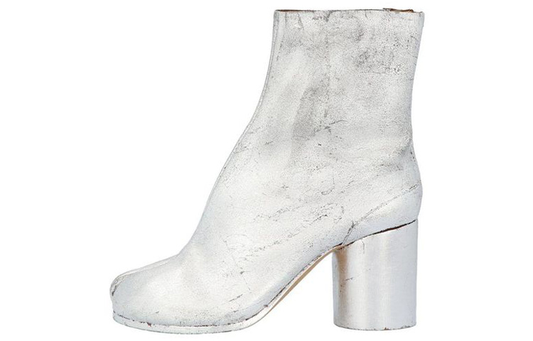 Buy (W) メゾン マルジェラ タビ アンクルブーツ (シルバー) S58WU0260P3840H8434