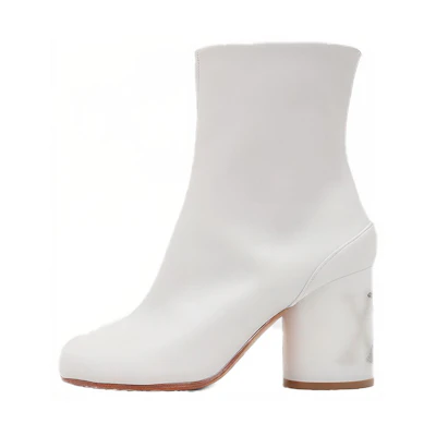 (W) Maison Margiela Tabi Ankle Boot 'White Calfskin'