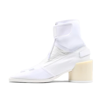 (W) Maison Margiela Tabi Ankle Boot 'White Leather Patchwork'
