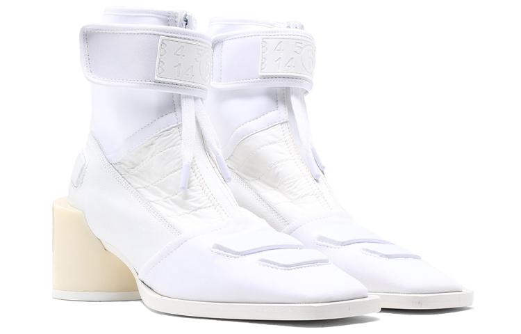 Lookbook (W) Botas Tabi de Tobillo Maison Margiela 'Piel Blanca Patchwork' S59WU0178P3989T1003