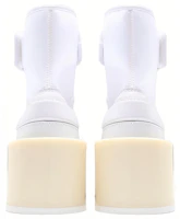 Shop Maison Margiela 皮革拼接 時尚方腳趾短靴 女款 白色