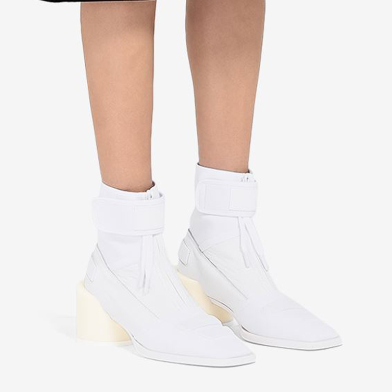 Purchase (W) Botas Tabi de Tobillo Maison Margiela 'Piel Blanca Patchwork' S59WU0178P3989T1003