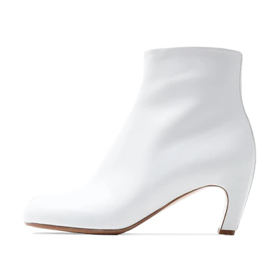 (W) Maison Margiela Tabi Ankle Boots 'White Leather'