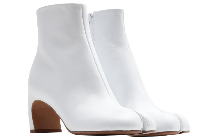 (W) Maison Margiela Tabi Ankle Boots 'White Leather' 圖 2