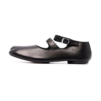 (W) Maison Margiela Tabi Ballerina Double-Strap Flats 'Black'