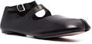 Order (W) Maison Margiela Tabi Kasut Ballerina Bertali Ganda 'Hitam' S58WZ0109-PR869-T8013