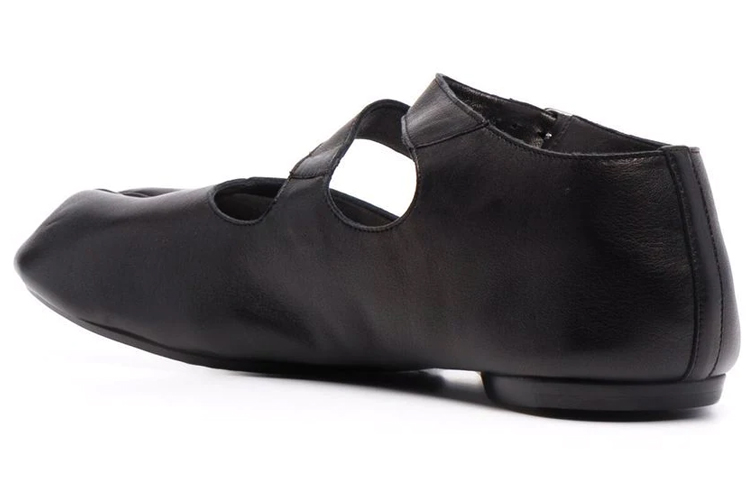 Shop （女款）Maison Margiela Tabi雙繫帶黑色平底鞋 S58WZ0109-PR869-T8013