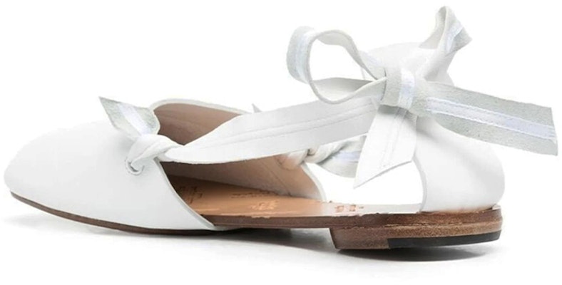 White 2025 leather flats