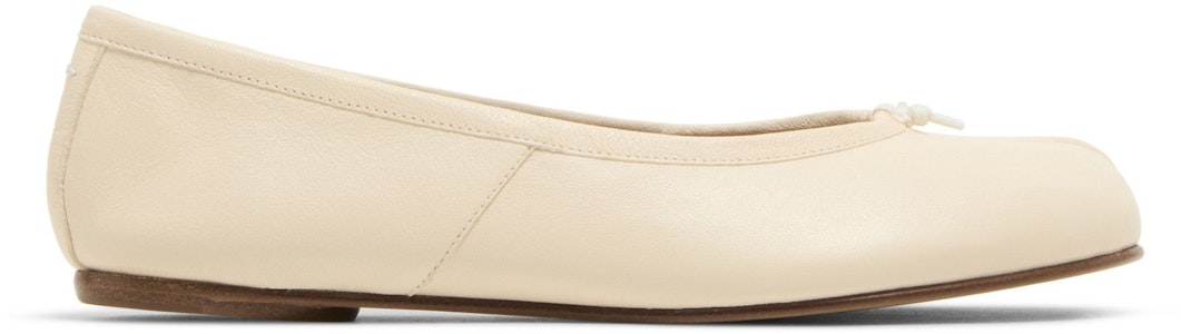 (W) 메종 마르지엘라 타비 베이지 '시크 발레 플랫' S58WZ0042P3753T1003 Buy (W) 메종 마르지엘라 타비 베이지 '시크 발레 플랫' S58WZ0042P3753T1003