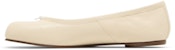 (W) Maison Margiela Tabi Beige 'Flat Ballet Chic' Kasut Perempuan S58WZ0042P3753T1003