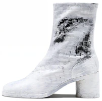 (Women) Maison Margiela Tabi Bianchetto Boots 'Simplified Casual Chunky Heel White' S39WU0202P4094H1532 (Women) Maison Margiela Tabi Bianchetto Boots 'Simplified Casual Chunky Heel White' S39WU0202P4094H1532