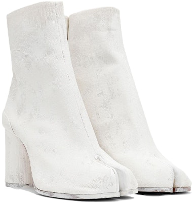 (W) 메종 마르지엘라 타비 화이트 디스트레스드 부츠 (Maison Margiela Tabi White Distressed Boots) S58WU0260P4040H8623 Shop (W) 메종 마르지엘라 타비 화이트 디스트레스드 부츠 (Maison Margiela Tabi White Distressed Boots) S58WU0260P4040H8623