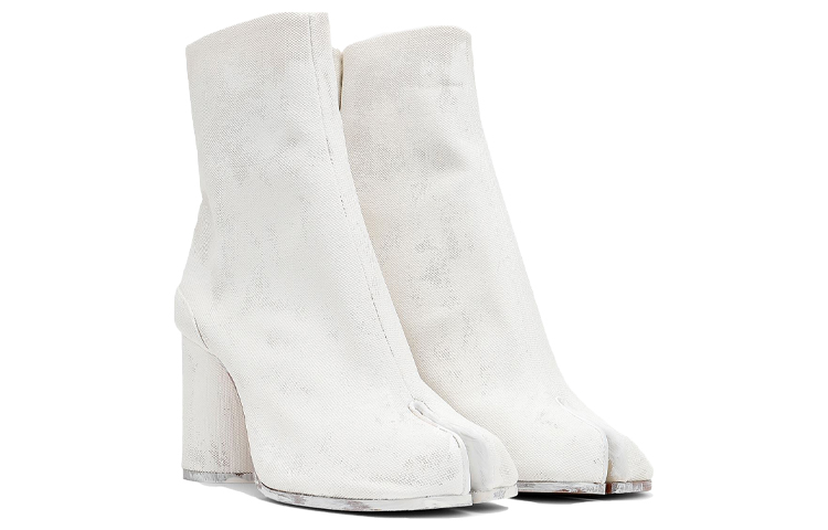 Shop (W) Maison Margiela Tabi Bianchetto Wit ''Afgedragen Gespleten-teen Laars'' S58WU0260P4040H8623