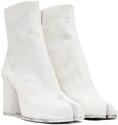 (W) Maison Margiela Tabi Bianchetto Wit ''Afgedragen Gespleten-teen Laars'' S58WU0260P4040H8623 Shop (W) Maison Margiela Tabi Bianchetto Wit ''Afgedragen Gespleten-teen Laars'' S58WU0260P4040H8623