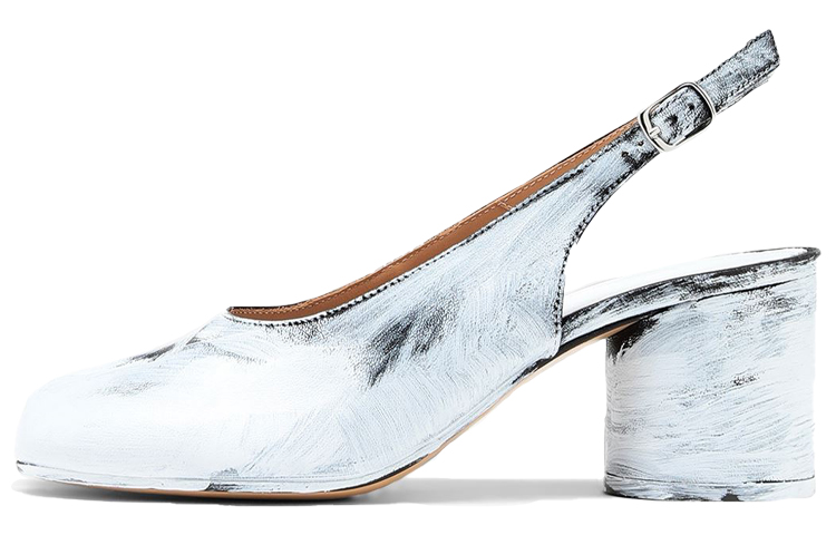 (Women) Maison Margiela Tabi Bianchetto White 'Simplified Split Toe Patent High Heels' S58WL0210P4162H1532