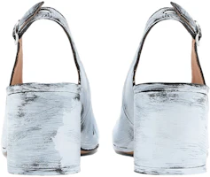 Shop Maison Margiela Tabi Bianchetto 時尚簡約分趾漆面高跟鞋 女款 白色