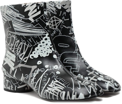 (W) Maison Margiela Tabi靴子“黑色涂鸦” S58WU0273P2948H0958 Order (W) Maison Margiela Tabi靴子“黑色涂鸦” S58WU0273P2948H0958