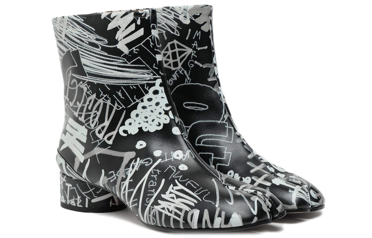 Order (W) Maison Margiela Tabi靴子“黑色涂鸦” S58WU0273P2948H0958