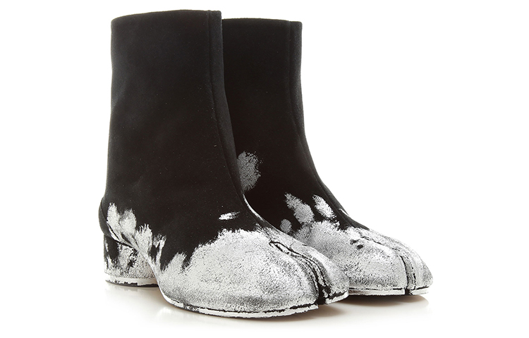 Lookbook (W) メゾン マルジェラ タビブーツ ペイント 黒/銀 S58WU0273-P2519-H1130