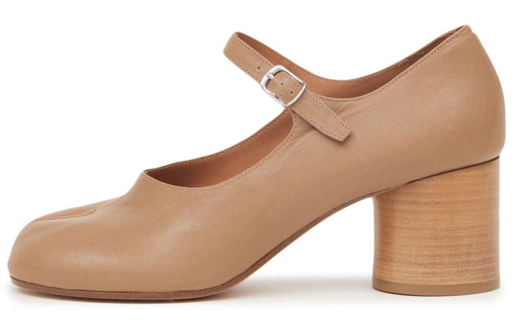 (Women) Maison Margiela Tabi Brown 'Adjustable Front Strap High Heel' S58WL0217P3753T2172