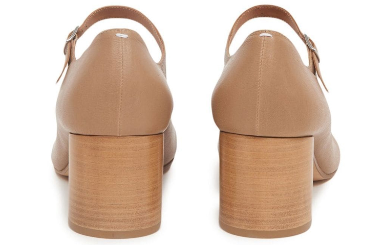 Purchase (W) Maison Margiela Tabi Marrón 'Tacón Alto con Correa Frontal Ajustable' S58WL0217P3753T2172