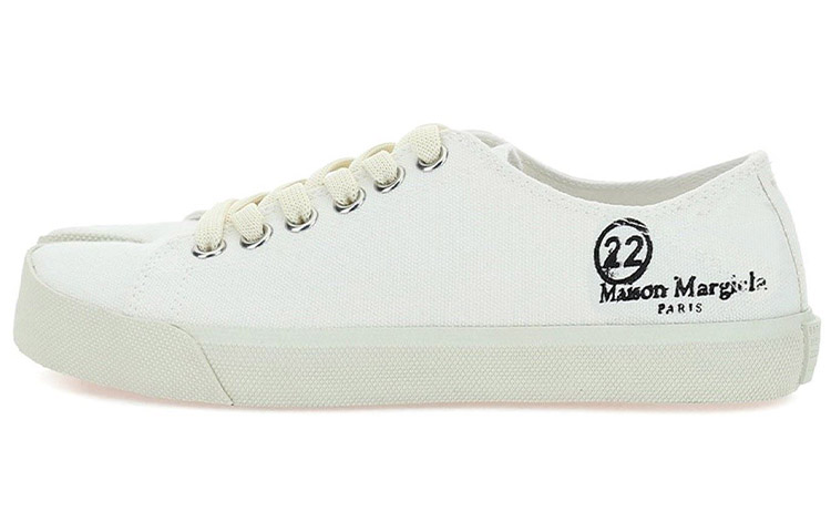Buy (W) Maison Margiela Tabi 帆布复古低帮白色休闲鞋 S58WS0110P4044T1003