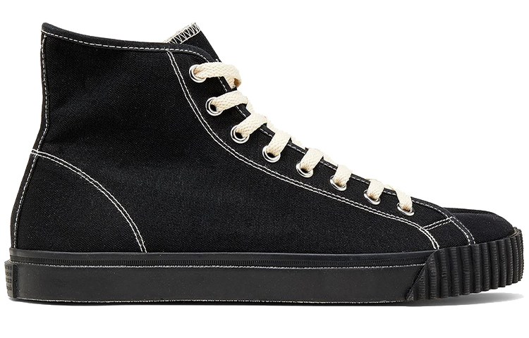 Order (W) 玛索·玛吉拉黑色帆布高帮足袋鞋 S37WS0577-P4291-T8013
