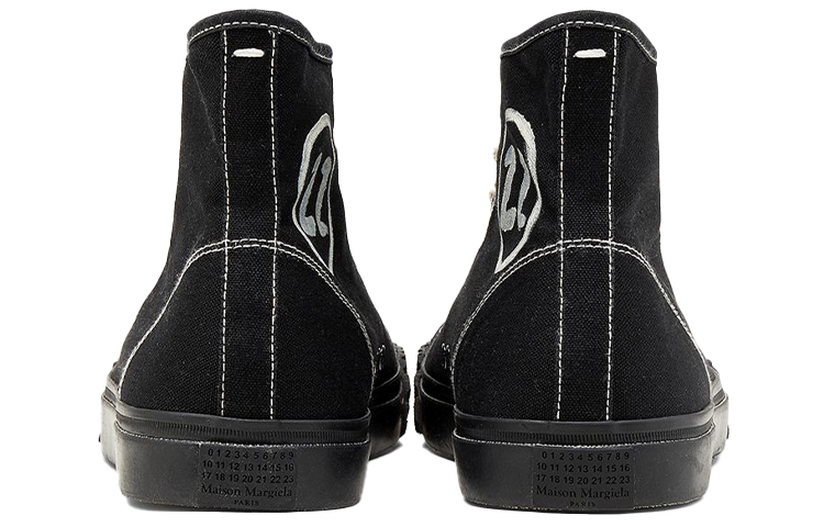 Shop (W) 玛索·玛吉拉黑色帆布高帮足袋鞋 S37WS0577-P4291-T8013