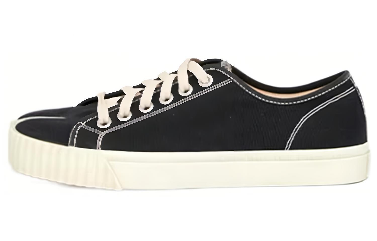 Buy (W) Maison Margiela Tabi Canvas Low 'Black Fashion Strap' Hitam dengan Tali Fashion S58WS0193P4291H0958