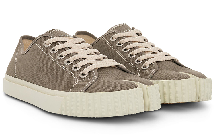 Shop (Women) Maison Margiela Tabi Canvas Low 'Grey' S38WS0185P4291H9396