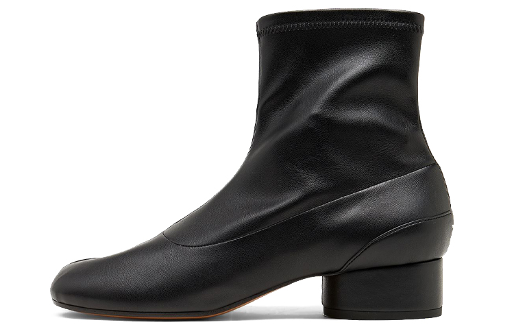 (W) Maison Margiela Tabi Faux Leather Sock 'Black'