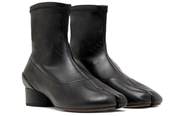 (W) Maison Margiela Tabi Faux Leather Sock 'Black' 圖 2