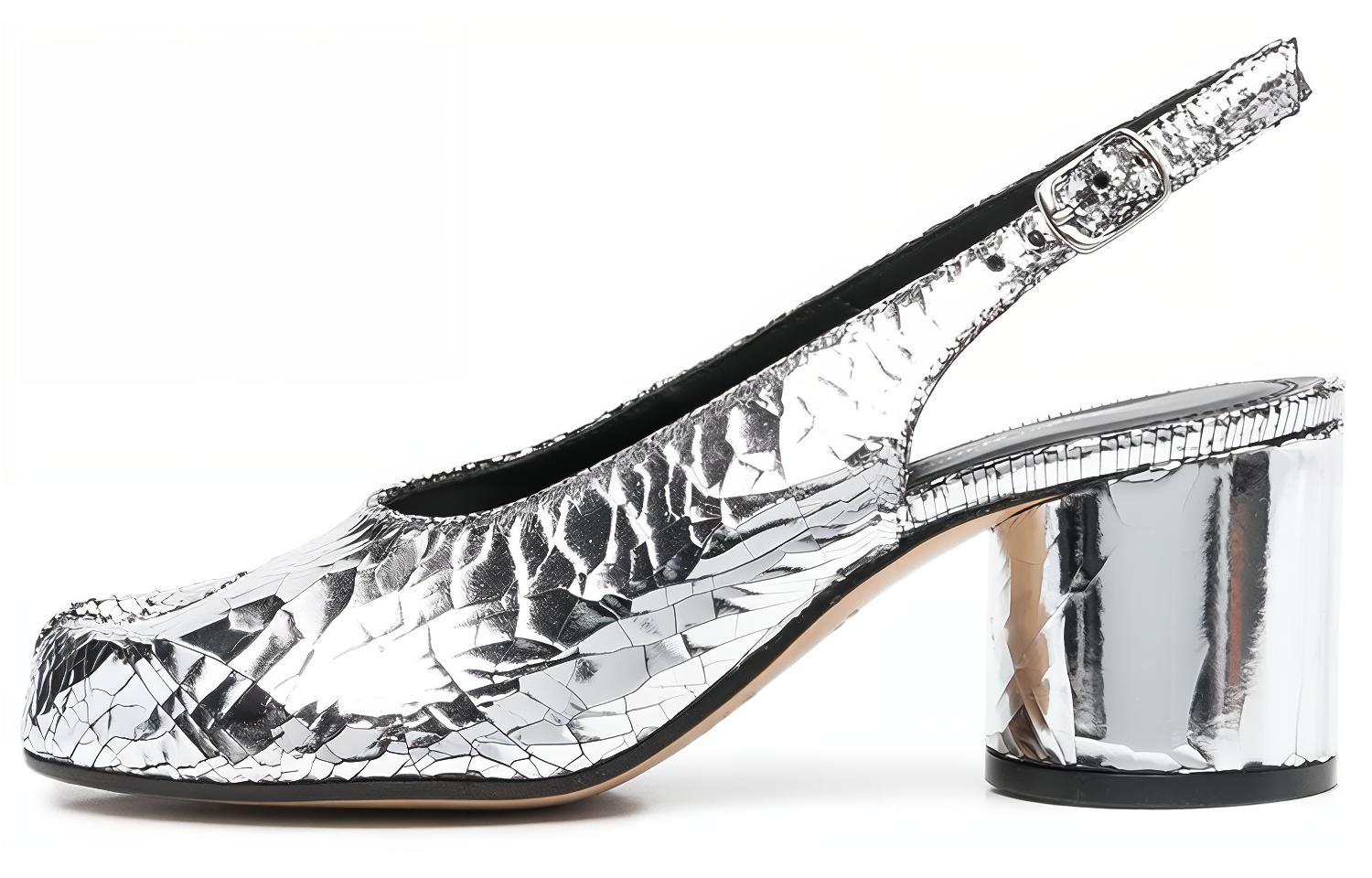 (W) Maison Margiela Tabi High-Heel Ankle 'Silver'