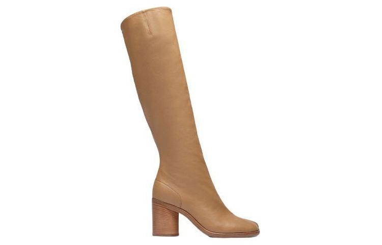 Order Maison Margiela 梅森馬吉拉 Tabi 皮革 圓頭拉鏈 高筒靴 8cm 女款 棕色