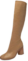 Lookbook Maison Margiela 梅森馬吉拉 Tabi 皮革 圓頭拉鏈 高筒靴 8cm 女款 棕色