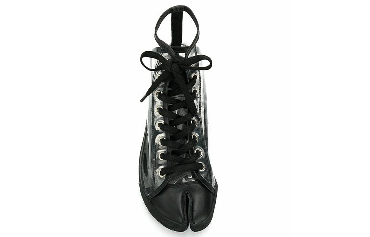 Shop (W) Maison Margiela Tabi Alto 'Negro Transparente' S58WS0111-P0299-T8013