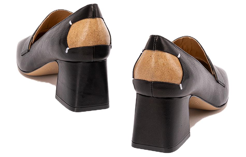 Purchase (W) メゾン マルジェラ タビ ハイヒール 黒革 4ステッチ S58WR0105P3753T8013