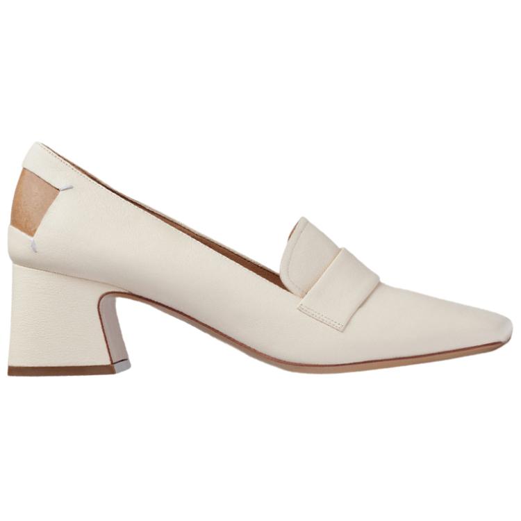 Order (W) Maison Margiela Tabi 高跟鞋 '白色皮革缝线细节' S58WR0105P3753T1003