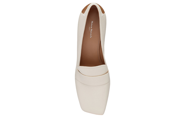 Shop (W) Maison Margiela Tabi Talons Hauts ''Cuir Blanc Détails Couture'' S58WR0105P3753T1003