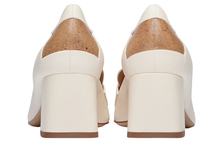 Purchase (W) Maison Margiela Tabi Talons Hauts ''Cuir Blanc Détails Couture'' S58WR0105P3753T1003