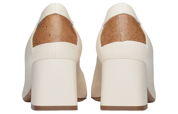 Purchase (W) Maison Margiela Tabi Tacón Alto 'Piel Blanca con Cuatro Costuras' S58WL0226P3753T1003