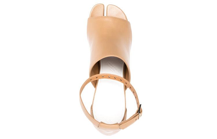 Shop (W) Maison Margiela Tabi Leren Lichtbruin ''Buckle Peep-Toe Fashion Sandal'' S58WP0235PR869T4091