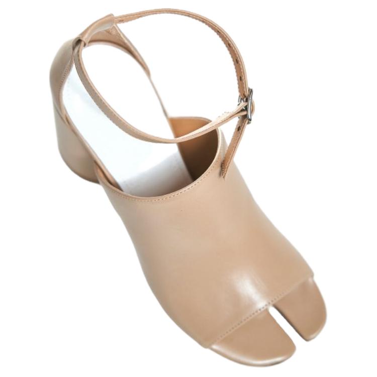 Purchase (W) Maison Margiela Tabi Leren Lichtbruin ''Buckle Peep-Toe Fashion Sandal'' S58WP0235PR869T4091