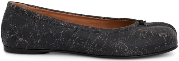 Maison Margiela Tabi 皮革裂痕復古平底鞋 女款 黑色 Order Maison Margiela Tabi 皮革裂痕復古平底鞋 女款 黑色