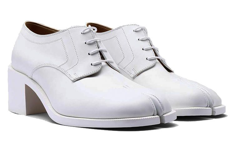 Shop (W) Maison Margiela Tabi Tacón Medio Derby 'Blanco' S58WQ0121PR425T1003