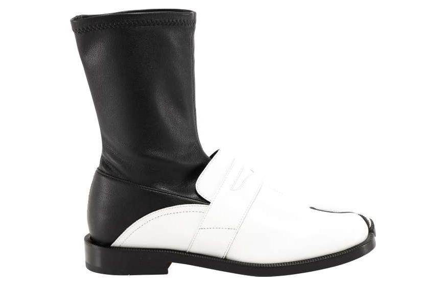 Order Maison Margiela梅森馬吉拉 Tabi Penny 皮革 套腳粗跟 短靴 女款 白黑