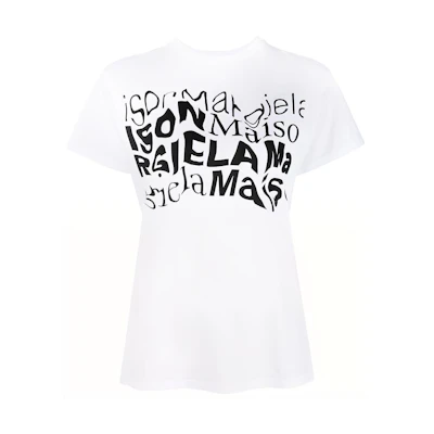(Women) Maison Margiela Twisted Logo White Tee - SS21 S51GC0505S22816100