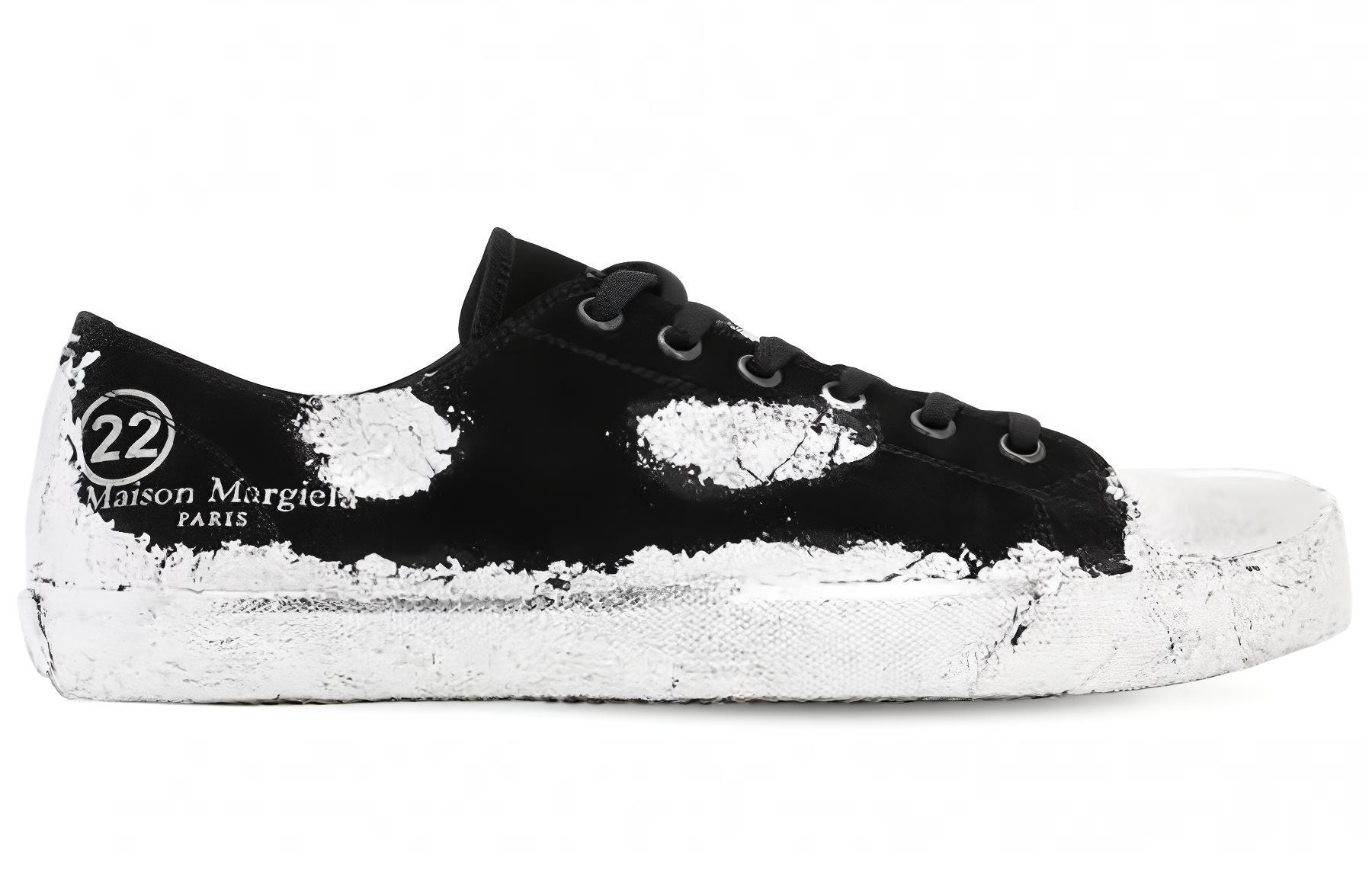(W) Maison Margiela Velvet Tabi 'Paint Effect - Black' 圖 2