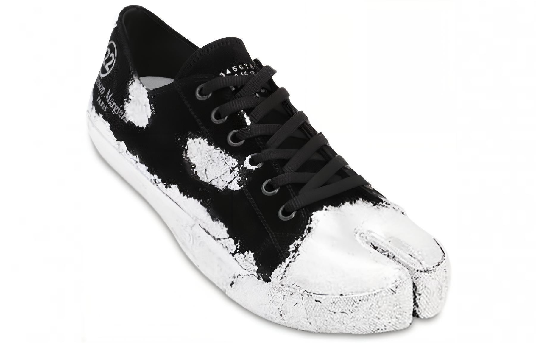 (W) Maison Margiela Velvet Tabi 'Paint Effect - Black' 圖 3